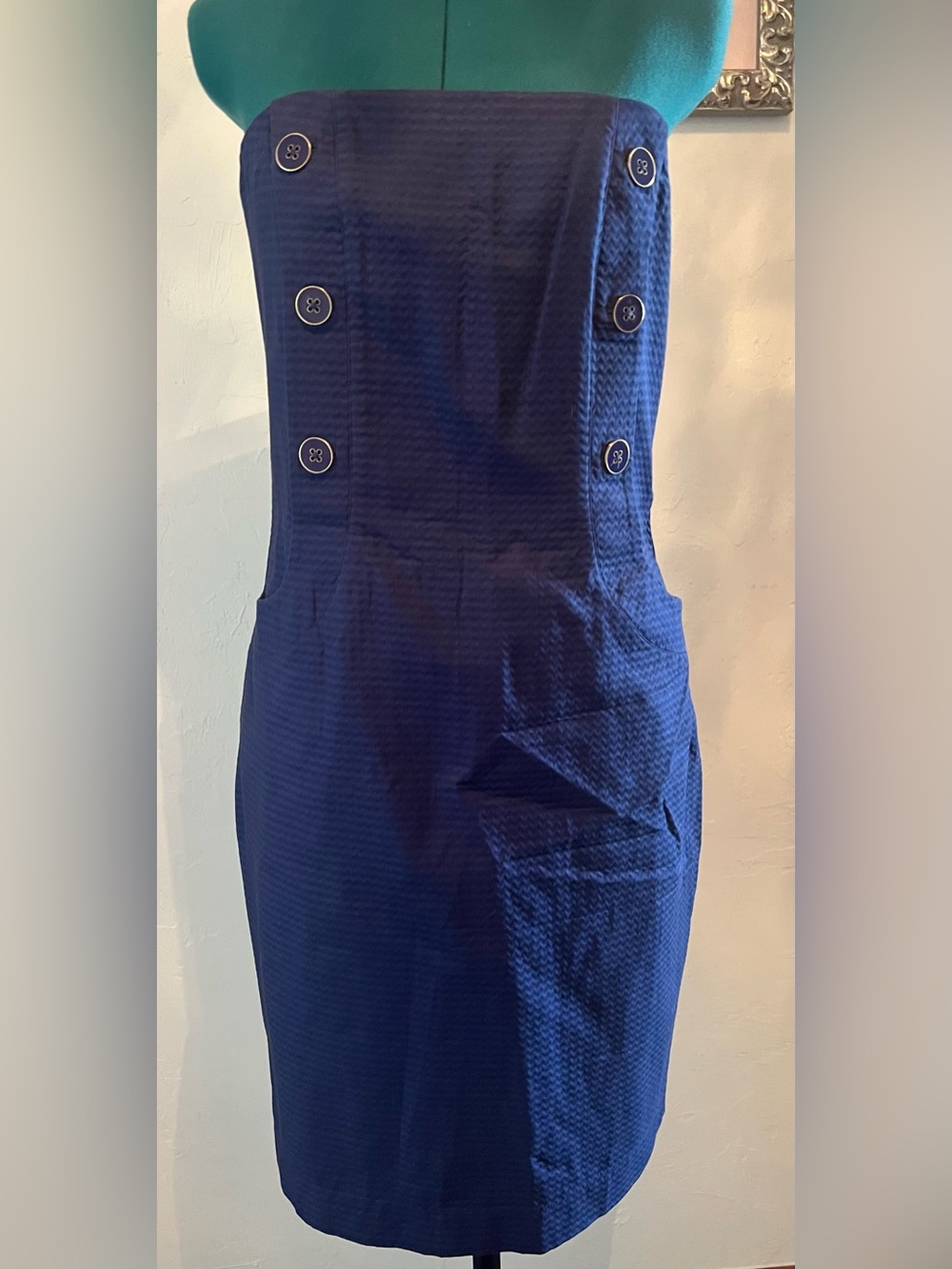 Lilly Pulitzer Nautical Navy Vanna Dress with Buttons, size 8, NWT